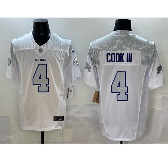 James Cook III White Jersey Stitched Vapor Can Choose Mens Youths - Picture 2 of 3